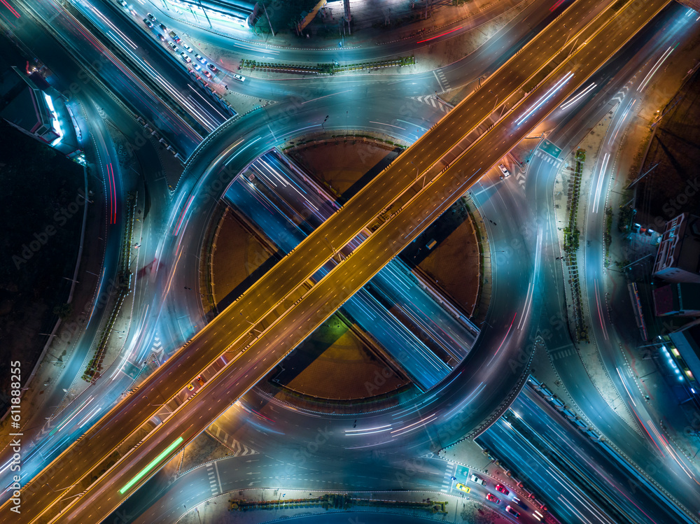 Expressway top view, Road traffic an important infrastructure, car traffic transportation above intersection road in city night, aerial view cityscape of advanced innovation, financial technology
Expressway top view, Road traffic an important infrastructure, car traffic transportation above intersection road in city night, aerial view cityscape of advanced innovation, financial technology