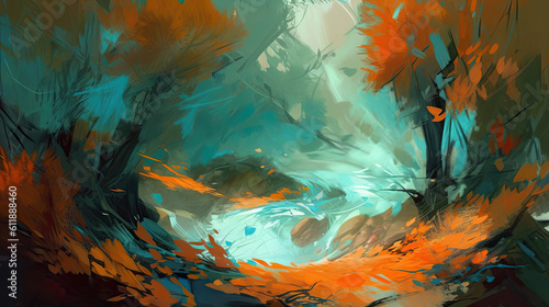 Generative AI illustration ...
