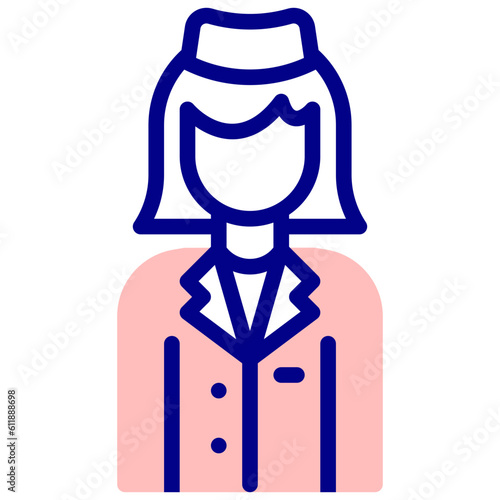 air hostess avatar vetcor icon