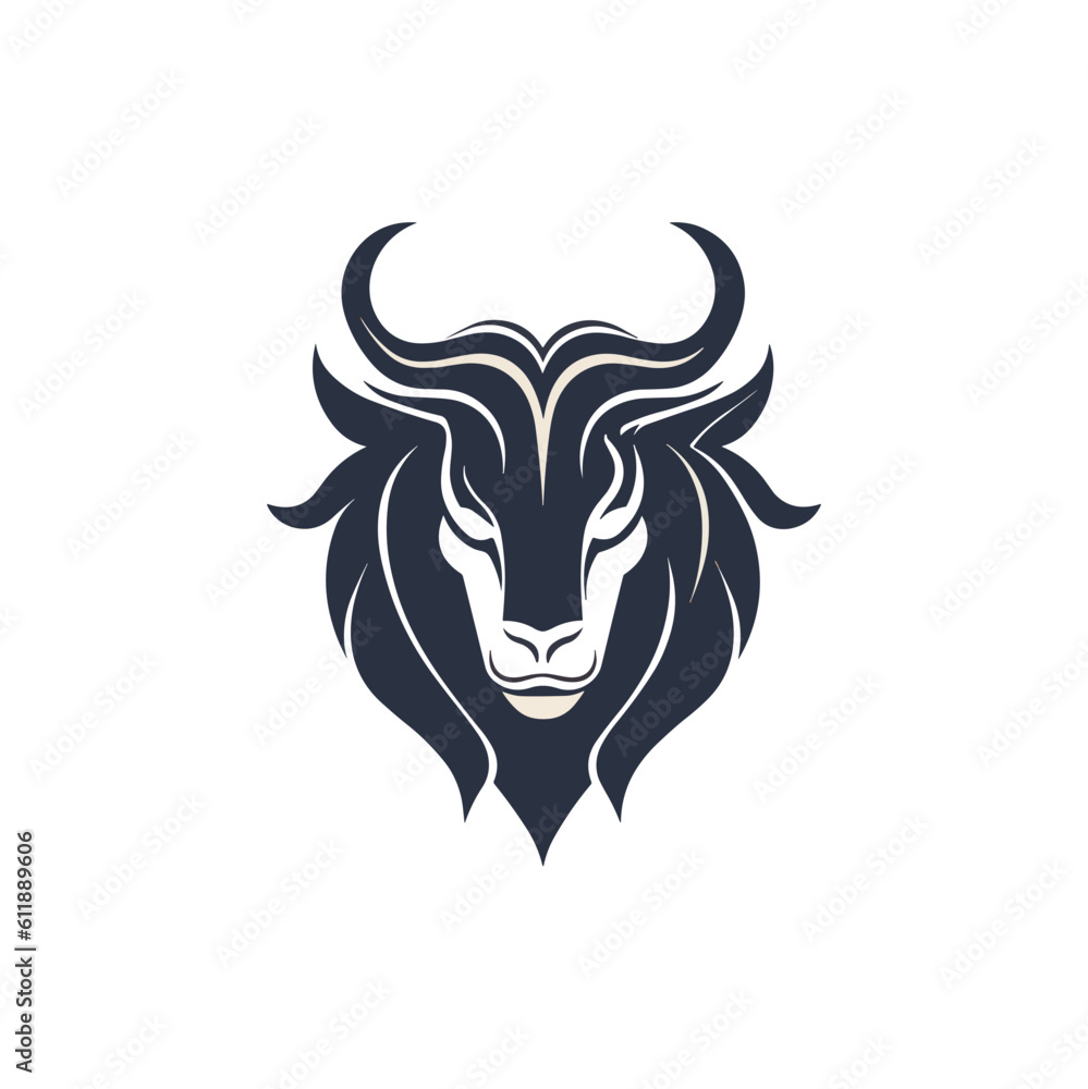 Minimalist goat mythology logo. Minimalist goat mythology logo.