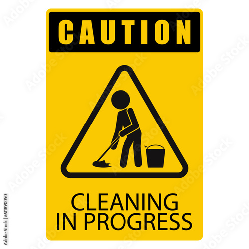 Printable safety sign stickman moping floor with water icon for safety sign cleaning in progress, janitor, slippery when wet, caution wet floor, fall hazard