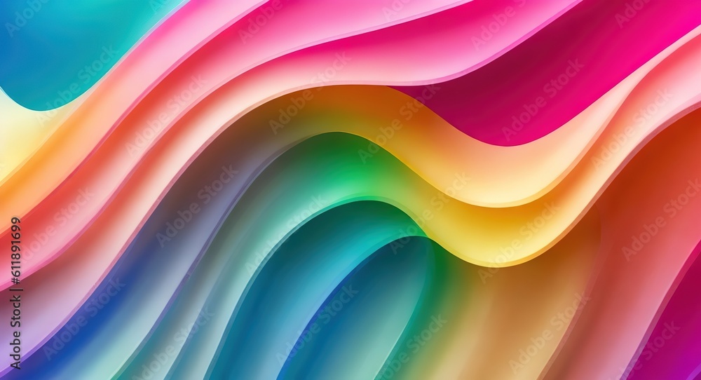 abstract colorful layered waves background, Generative AI abstract colorful layered waves background, Generative AI