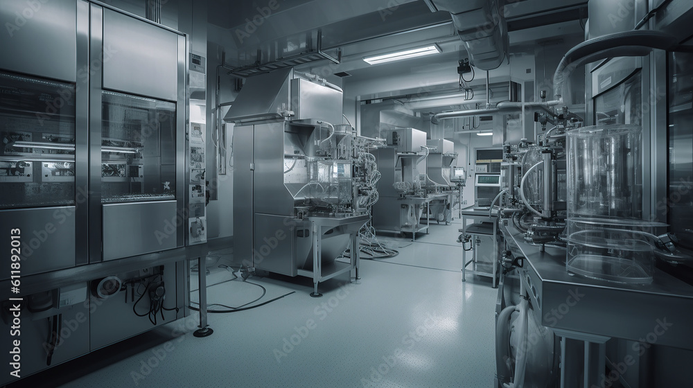 Obraz premium Ai generated illustration interior of commercial kitchen