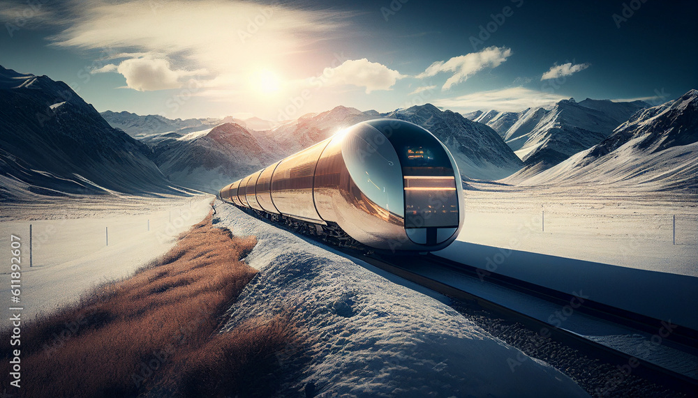 Future bullet train transportation system new mobility concept ...