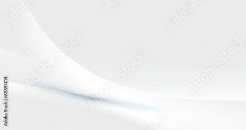 Fototapeta Naklejka Na Ścianę i Meble -  Abstract soft white dynamic wavy background. Futuristic hi-technology concept. Vector illustration