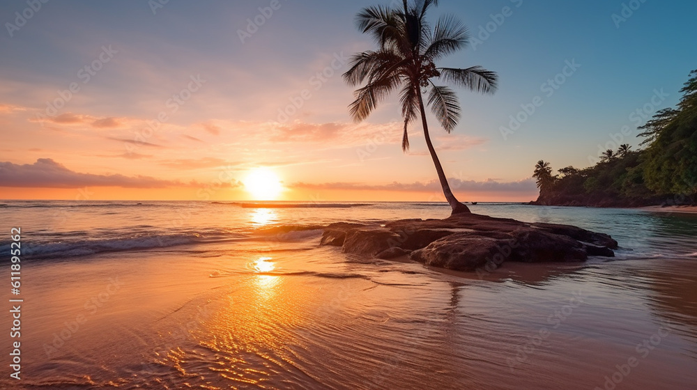 palm tree on beach