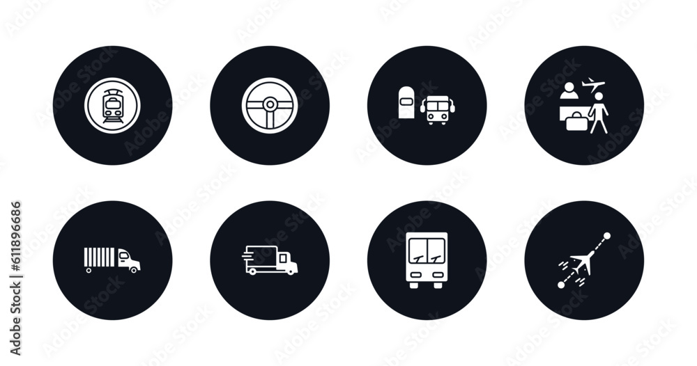 symbol for mobile filled icons set. filled icons such as tram stop label, steering, scholar bus stop, airport checking, trucking, free transport, public transportation, flights vector. symbol for mobile filled icons set. filled icons such as tram stop label, steering, scholar bus stop, airport checking, trucking, free transport, public transportation, flights vector.