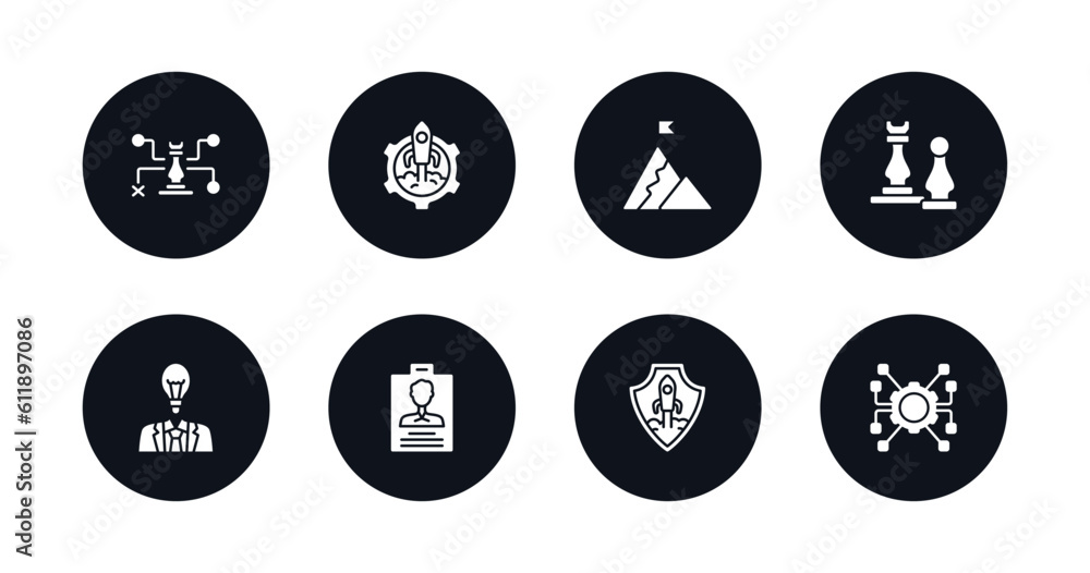 symbol for mobile filled icons set. filled icons such as strategical planning, management, success flag, strategy game, startup head, identity, startup shield, resources vector. symbol for mobile filled icons set. filled icons such as strategical planning, management, success flag, strategy game, startup head, identity, startup shield, resources vector.
