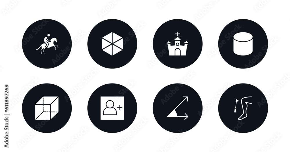 symbol for mobile filled icons set. filled icons such as horseman, cube geometrical, christian church, cylinder volumetric, rectangular prism, followers, angle of acute, reflex vector. symbol for mobile filled icons set. filled icons such as horseman, cube geometrical, christian church, cylinder volumetric, rectangular prism, followers, angle of acute, reflex vector.