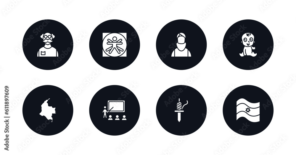 symbol for mobile filled icons set. filled icons such as old man, vitruvian man, muslim man, baby zone, colombian, classroom stats, spindle, argentina vector. symbol for mobile filled icons set. filled icons such as old man, vitruvian man, muslim man, baby zone, colombian, classroom stats, spindle, argentina vector.