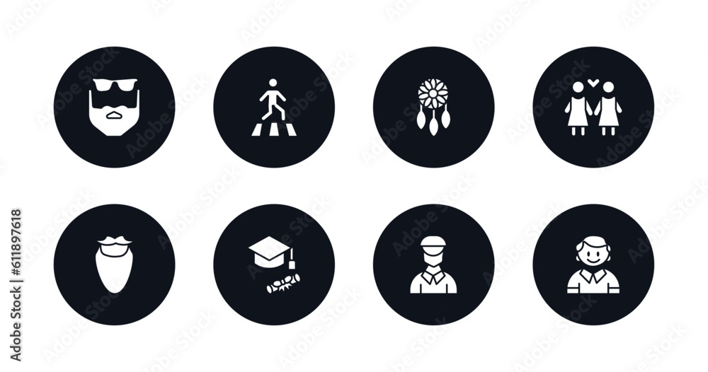 symbol for mobile filled icons set. filled icons such as beard, road crossing, bohemian, lesbian couple, facial hair, students graduation hat, dutch, small boy vector. symbol for mobile filled icons set. filled icons such as beard, road crossing, bohemian, lesbian couple, facial hair, students graduation hat, dutch, small boy vector.