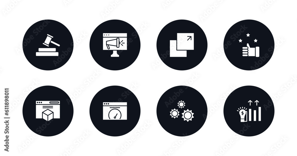 symbol for mobile filled icons set. filled icons such as bid, online marketing, pop up, appreciation, web package, velocity test, configuration, demand vector. symbol for mobile filled icons set. filled icons such as bid, online marketing, pop up, appreciation, web package, velocity test, configuration, demand vector.