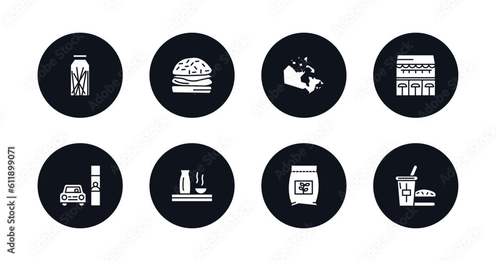 symbol for mobile filled icons set. filled icons such as spaguetti, burguer, canadian, cafe bar, drive through, sake, fodder, fast food restaurant vector. symbol for mobile filled icons set. filled icons such as spaguetti, burguer, canadian, cafe bar, drive through, sake, fodder, fast food restaurant vector.