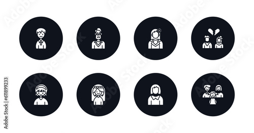 symbol for mobile filled icons set. filled icons such as nephew, uncle, cousin, ex-husband, sister, wife, mother, aunt's or uncle's child vector.