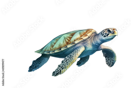 Green sea turtle, generative artificial intelligence 