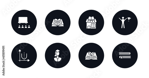 Free Download symbol for mobile filled icons set. filled icons such as university class, opened, book shop, man with trophy, parabolic function, scholar, eco book, books couple vector. - GFXLoad