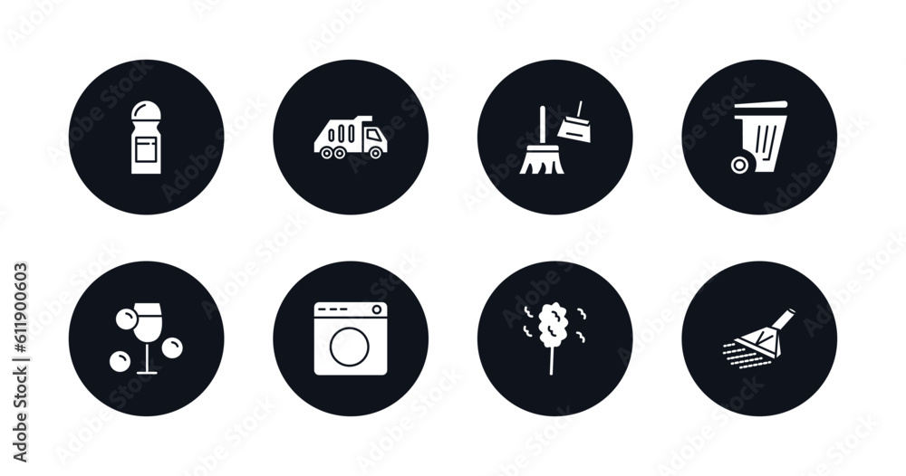 symbol for mobile filled icons set. filled icons such as deodorizer, garbage truck, cleaning tools, garbage, glass cleaning, laundry, dusting, carpet cleaning vector. symbol for mobile filled icons set. filled icons such as deodorizer, garbage truck, cleaning tools, garbage, glass cleaning, laundry, dusting, carpet cleaning vector.