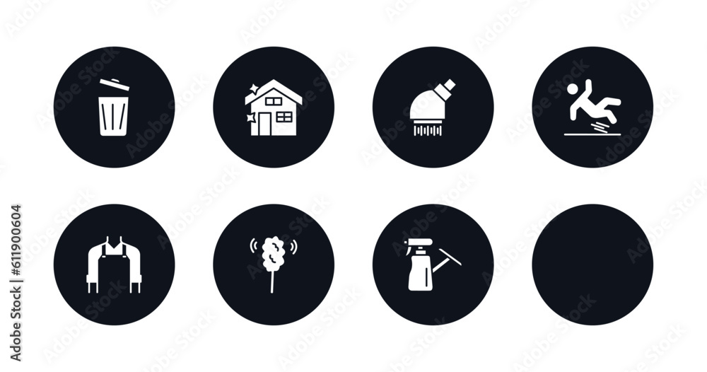 symbol for mobile filled icons set. filled icons such as bin, cleaning house, shower head, slippery, cleaner, neat, duster, glass cleaner vector. symbol for mobile filled icons set. filled icons such as bin, cleaning house, shower head, slippery, cleaner, neat, duster, glass cleaner vector.