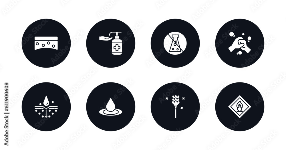 symbol for mobile filled icons set. filled icons such as scouring pads, sanitize, preservatives, washing hand, emulsion, liquid, feather duster, oxidizing agent vector. symbol for mobile filled icons set. filled icons such as scouring pads, sanitize, preservatives, washing hand, emulsion, liquid, feather duster, oxidizing agent vector.