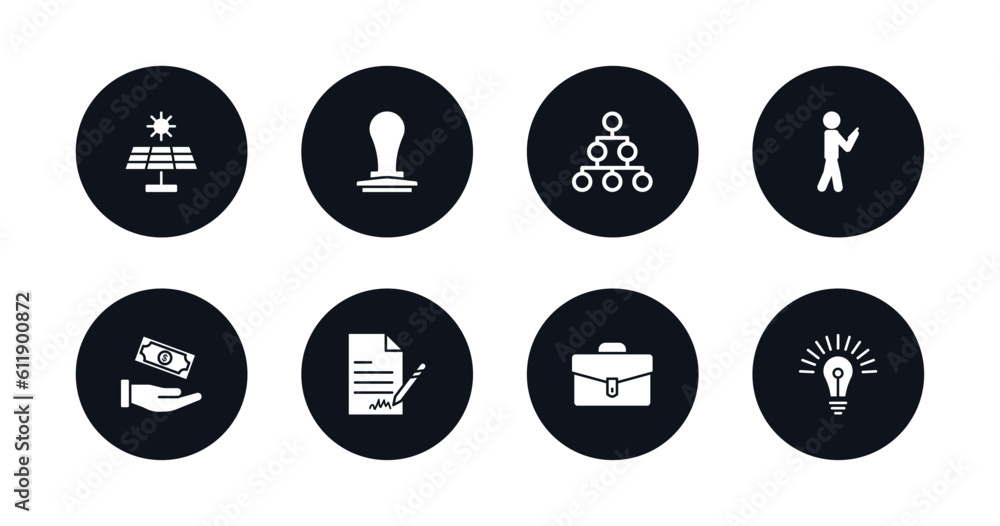 symbol for mobile filled icons set. filled icons such as graphic panel, rubber stamp, hierarchical order, man looking, give money, , business briefcase, round light bulb vector. symbol for mobile filled icons set. filled icons such as graphic panel, rubber stamp, hierarchical order, man looking, give money, , business briefcase, round light bulb vector.