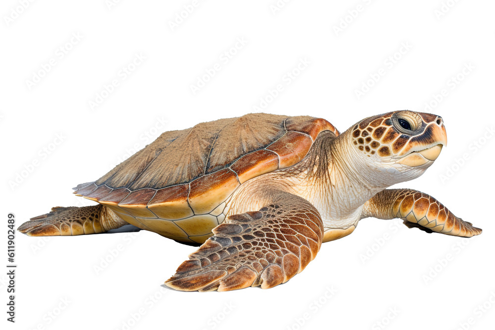 Obraz premium Kemps ridley sea turtle, generative artificial intelligence 