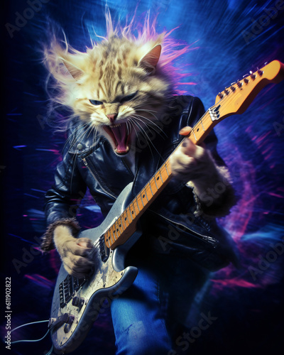 rocker cat, generative ai