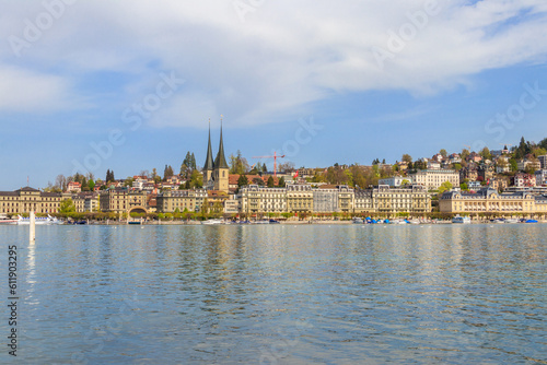 View of Lucerne city and Lake Lucerne, Switzerland