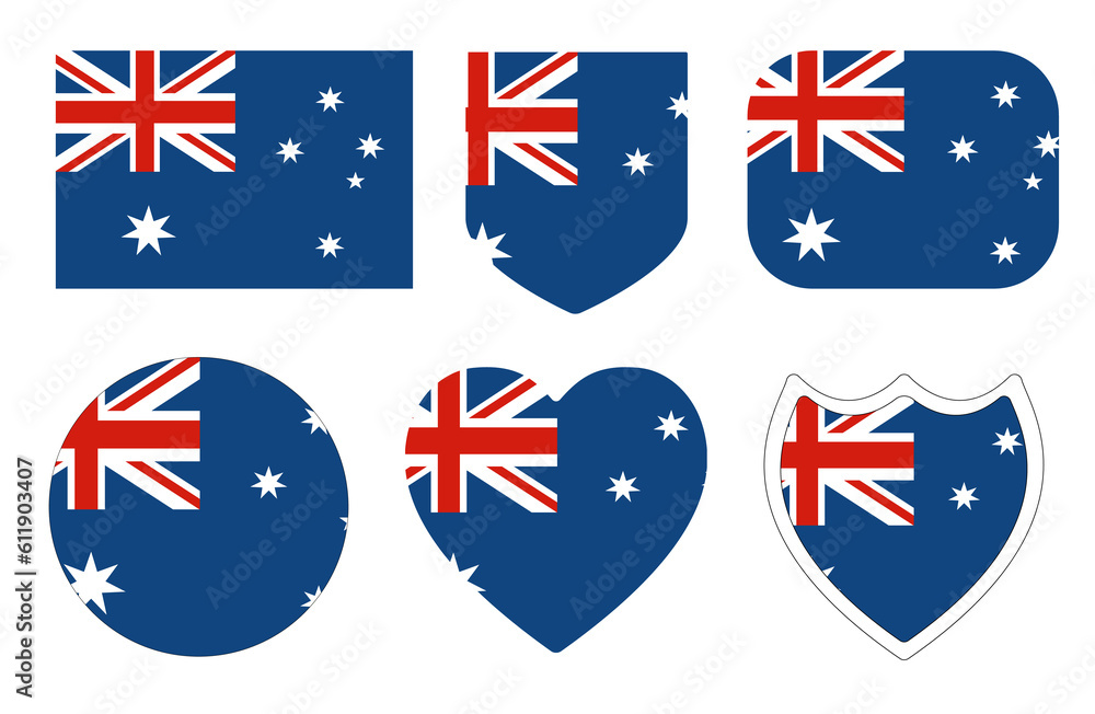 flag-of-australia-in-design-shape-set-the-australian-flag-in-design