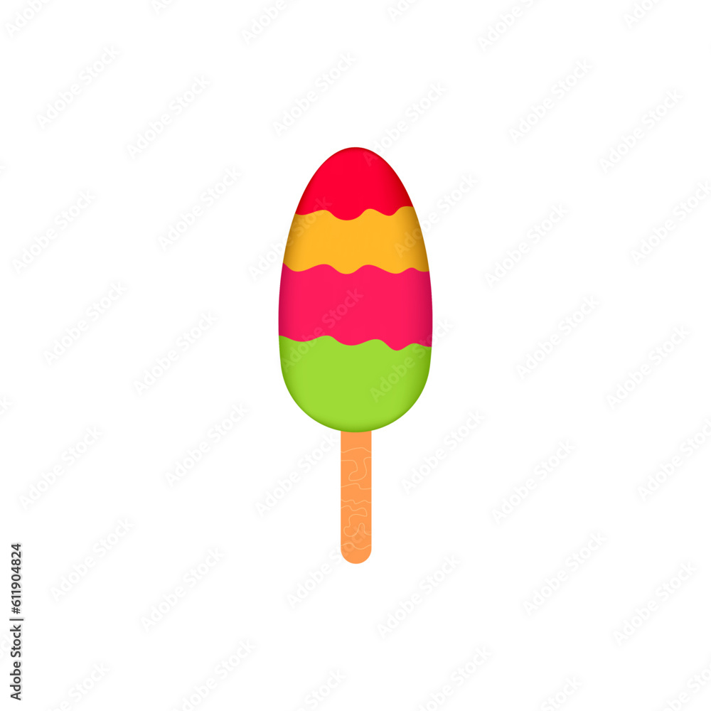ice cream.fruit popsicle stick,vector design. ice cream.fruit popsicle stick,vector design.