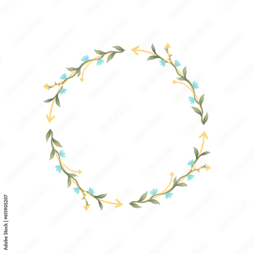 Obraz premium Arrow circle floral paint