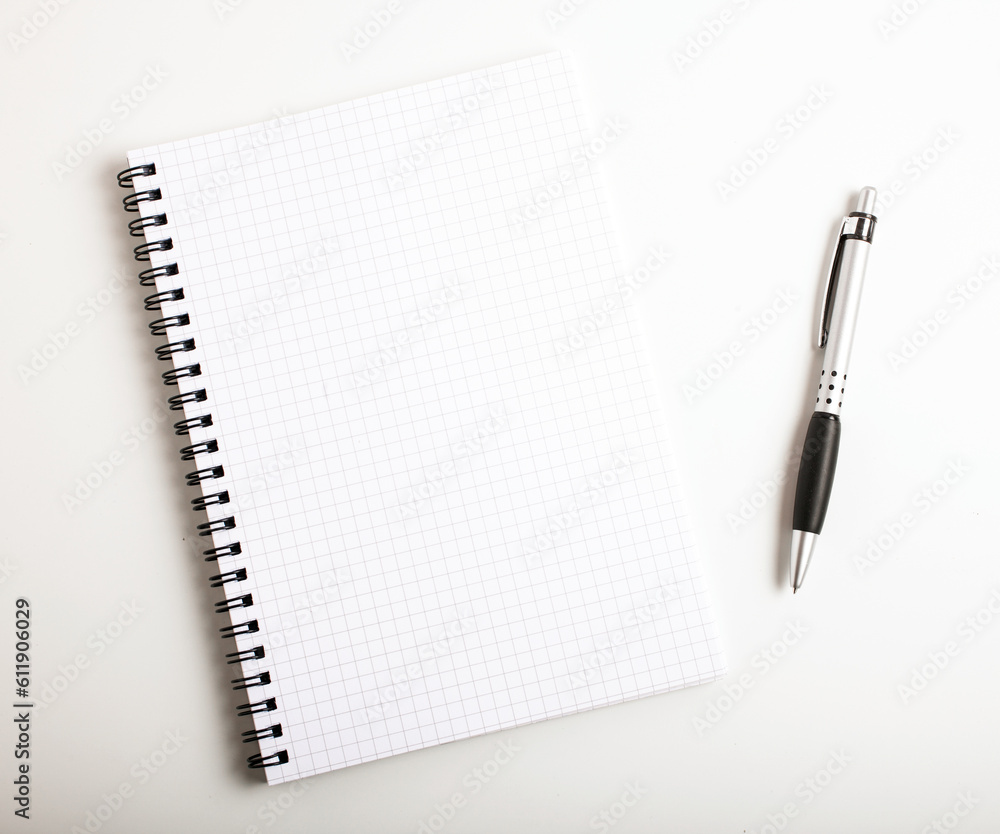 Empty open notebook Empty open notebook
