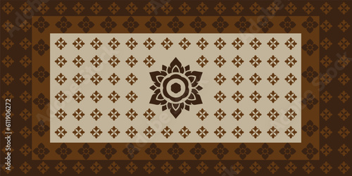 Thai Pattern supreme Black background, abstract simple. Abstract geometric pattern, Luxury wallpaper for printing with copy space. flyers, Design for invitation card or your idea.