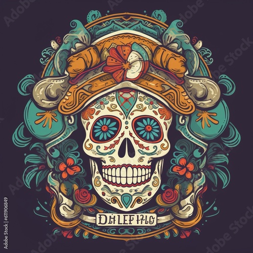 Dia de los muertos  Day of the dead  Mexican holiday  festival.