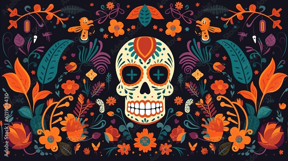 Dia de los muertos, Day of the dead, Mexican holiday, festival. Dia de los muertos, Day of the dead, Mexican holiday, festival.