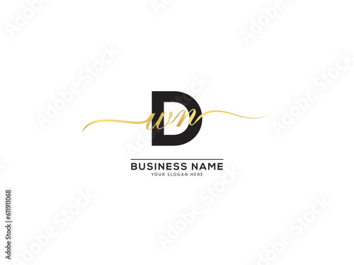 Alphabet dwn luxury logo design Vector Template photo