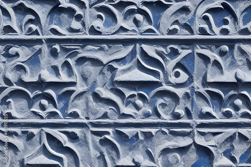 abstract decorative relief navy blue stucco wall texture HD photo