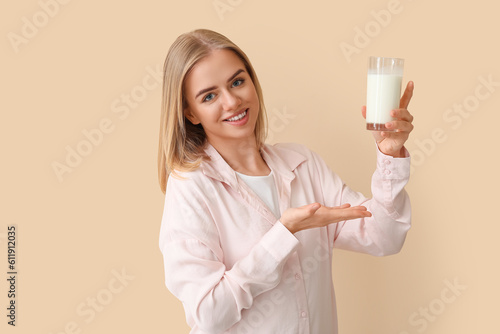Beautiful young woman with ...