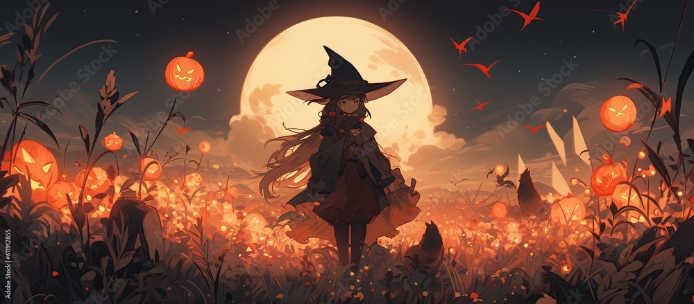 An illustration of Halloween cover , AI Generated An illustration of Halloween cover , AI Generated