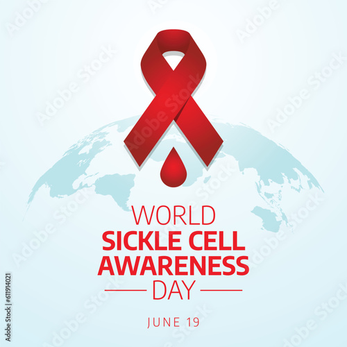 vector graphic of World Sickle Cell Awareness Day good for World Sickle Cell Awareness Day celebration. flat design. flyer design.flat illustration.