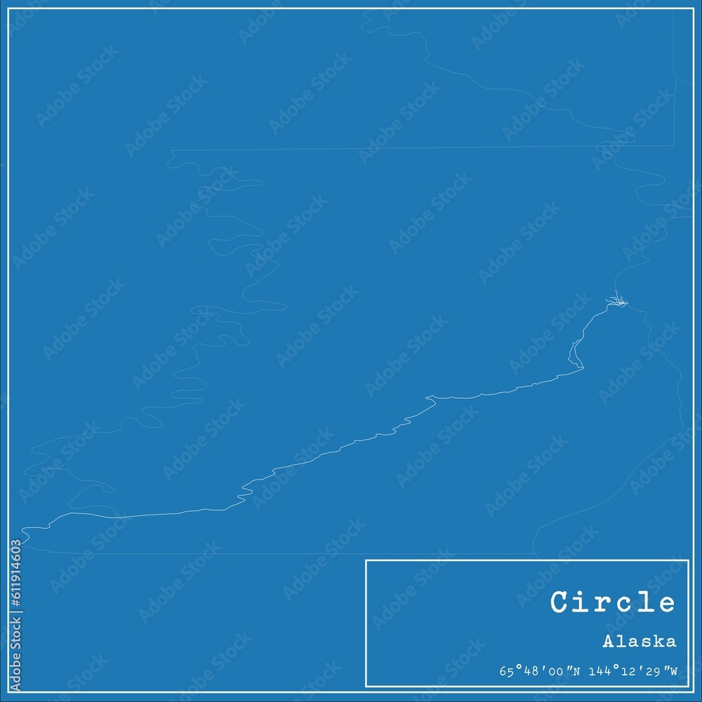 Blueprint US city map of Circle, Alaska. Blueprint US city map of Circle, Alaska.