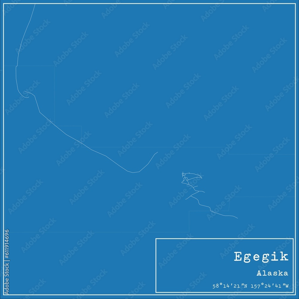 Blueprint US city map of Egegik, Alaska. Blueprint US city map of Egegik, Alaska.