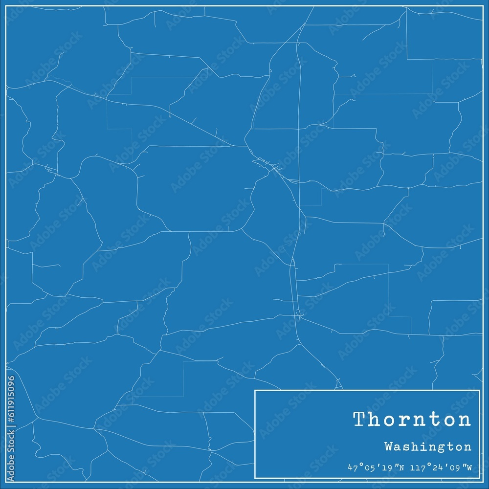 Blueprint US city map of Thornton, Washington. Blueprint US city map of Thornton, Washington.