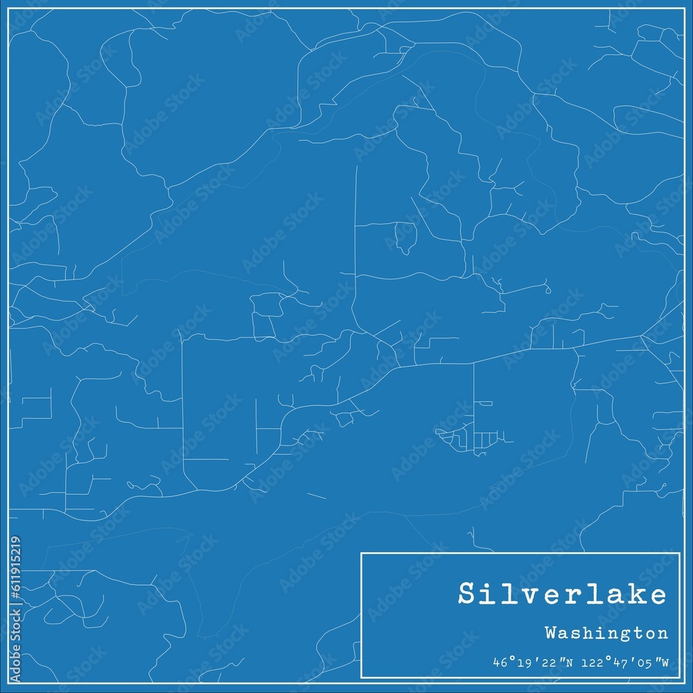 Blueprint US city map of Silverlake, Washington. Blueprint US city map of Silverlake, Washington.