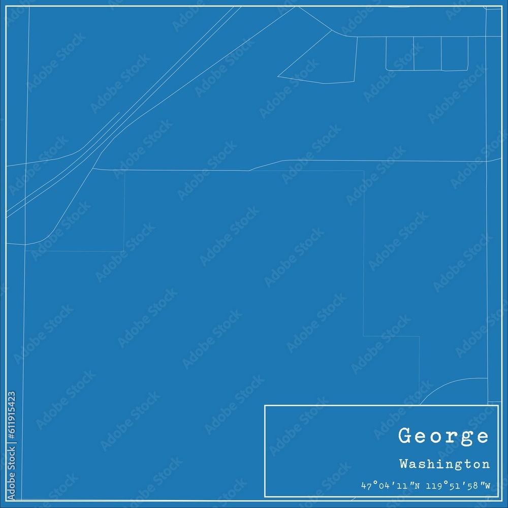 Blueprint US city map of George, Washington. Blueprint US city map of George, Washington.
