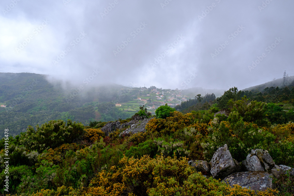 Serra da Freita on a cloudy day, Portugal - 2023.