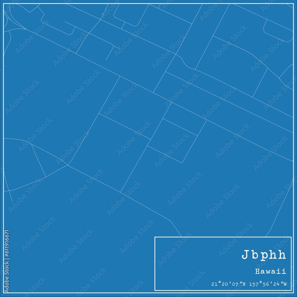 Blueprint US city map of Jbphh, Hawaii. Blueprint US city map of Jbphh, Hawaii.