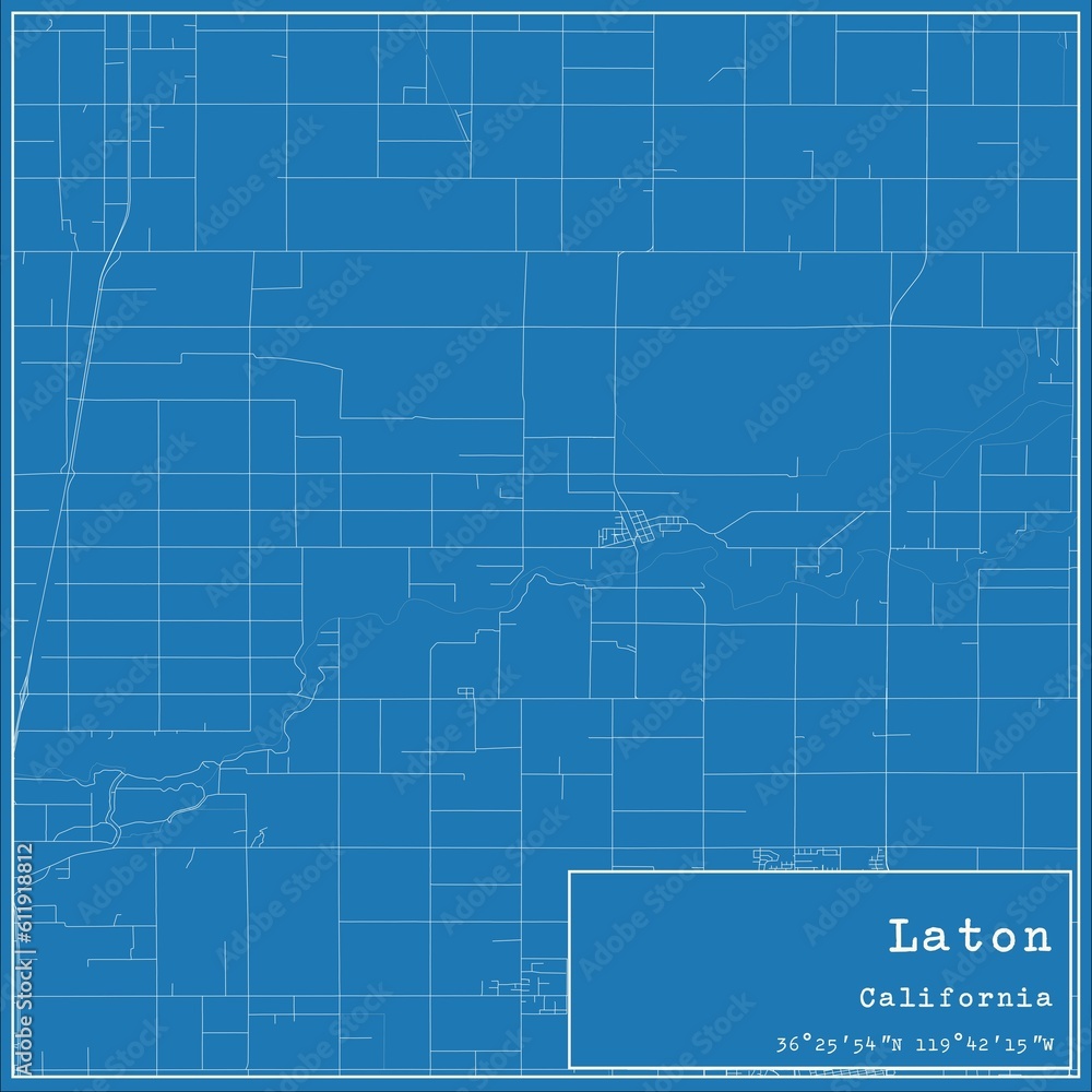 Blueprint US city map of Laton, California. Blueprint US city map of Laton, California.