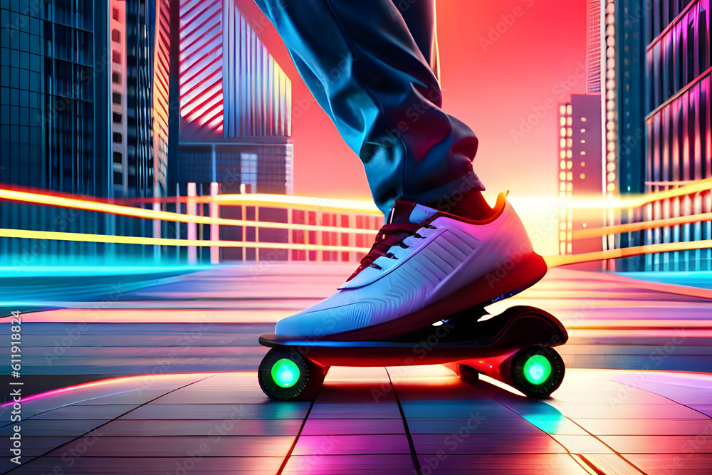 Fototapeta premium skateboarder in the city