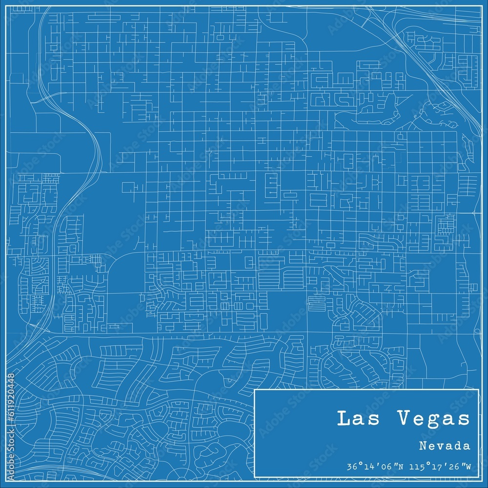 Blueprint US city map of Las Vegas, Nevada. Blueprint US city map of Las Vegas, Nevada.