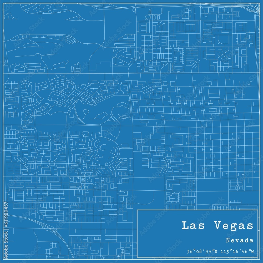 Blueprint US city map of Las Vegas, Nevada. Blueprint US city map of Las Vegas, Nevada.